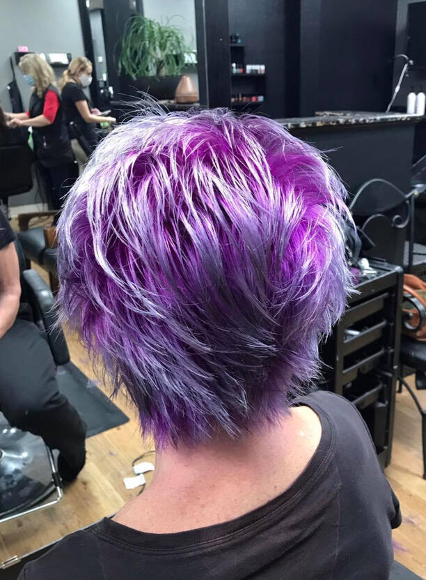 short fantasy color with highlights